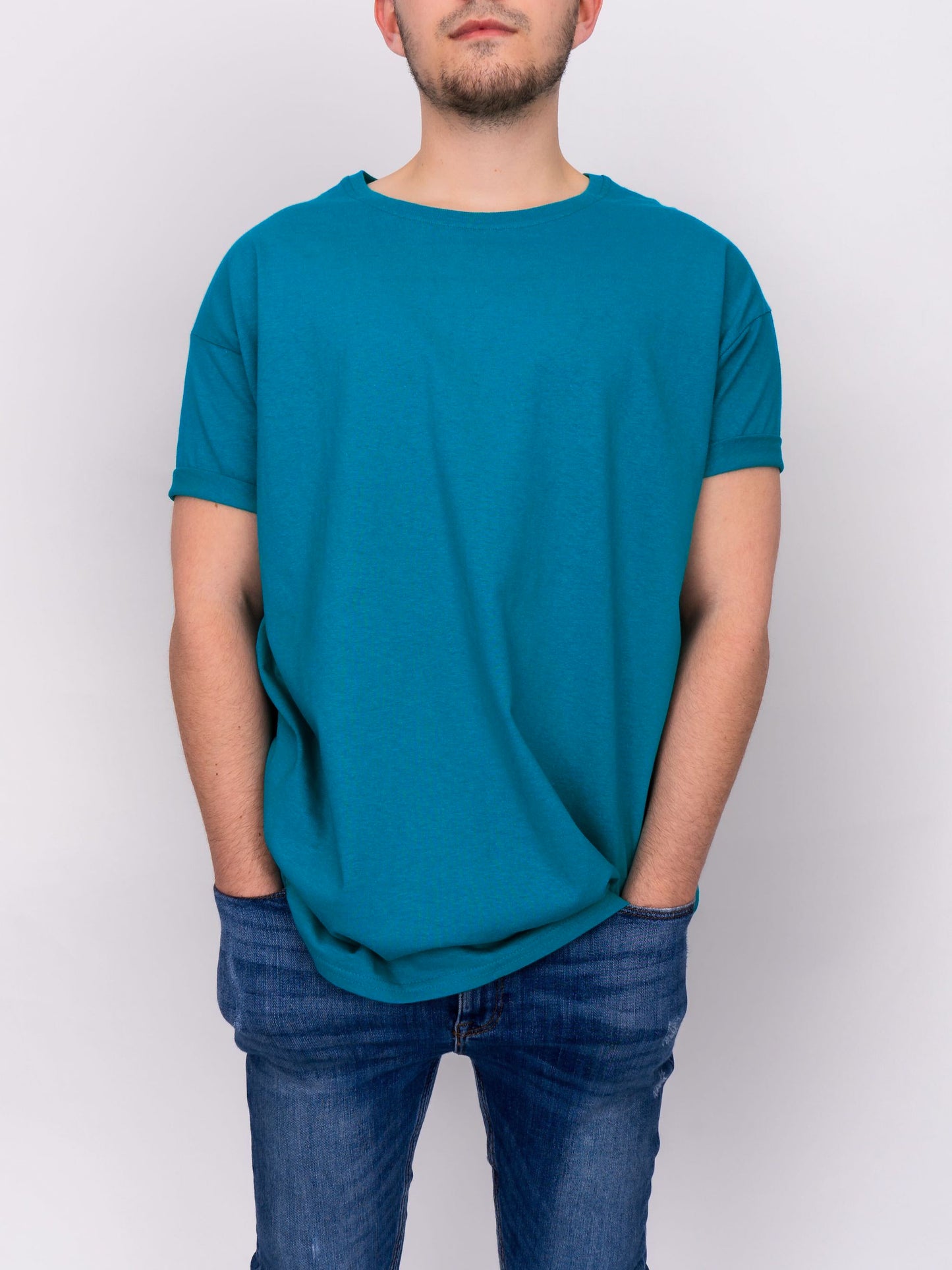 Oversize T-Shirt - Teal Marl - DEEP Clothing