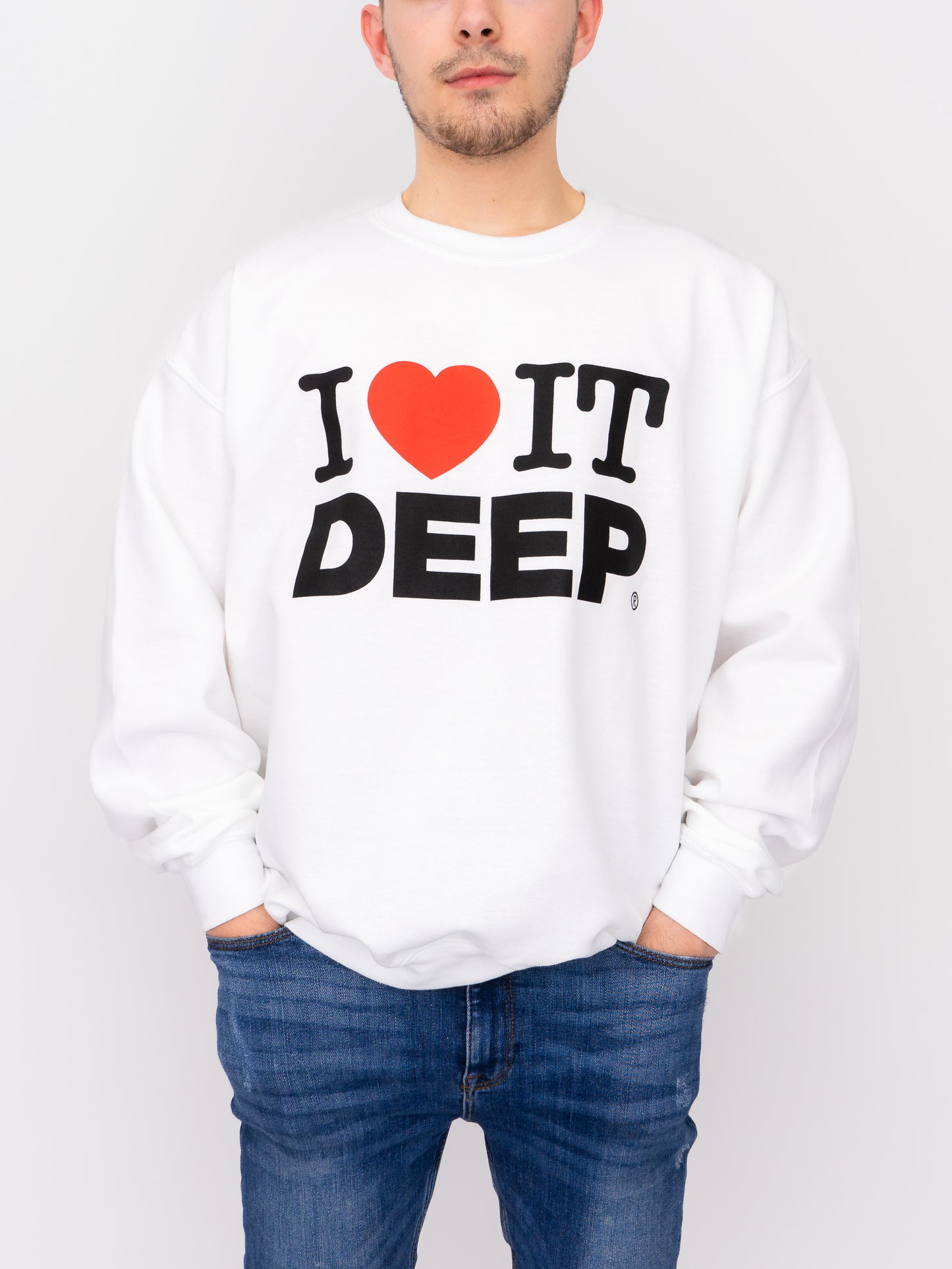 Crew Neck Sweatshirt - I ❤️ it DEEP - DEEP Clothing