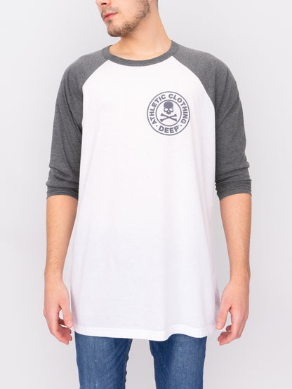 Athletic Baseball T-Shirt - Grey - DEEP Clothing