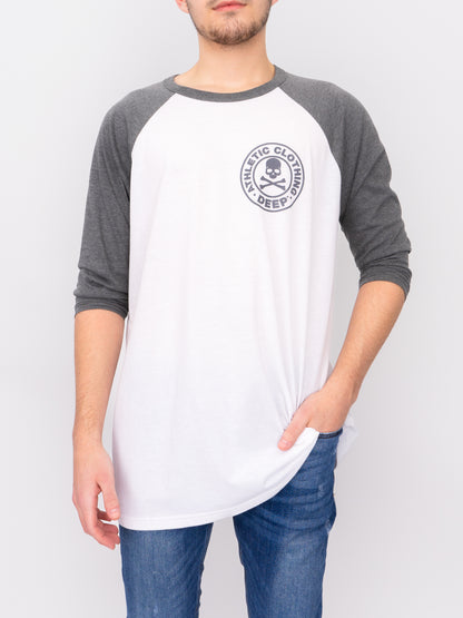 Athletic Baseball T-Shirt - Grey - DEEP Clothing