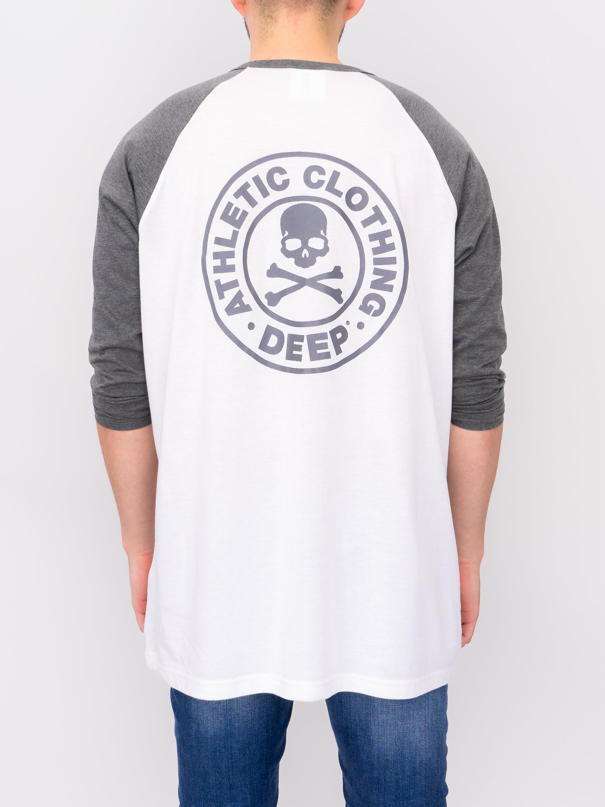 Athletic Baseball T-Shirt - Grey - DEEP Clothing