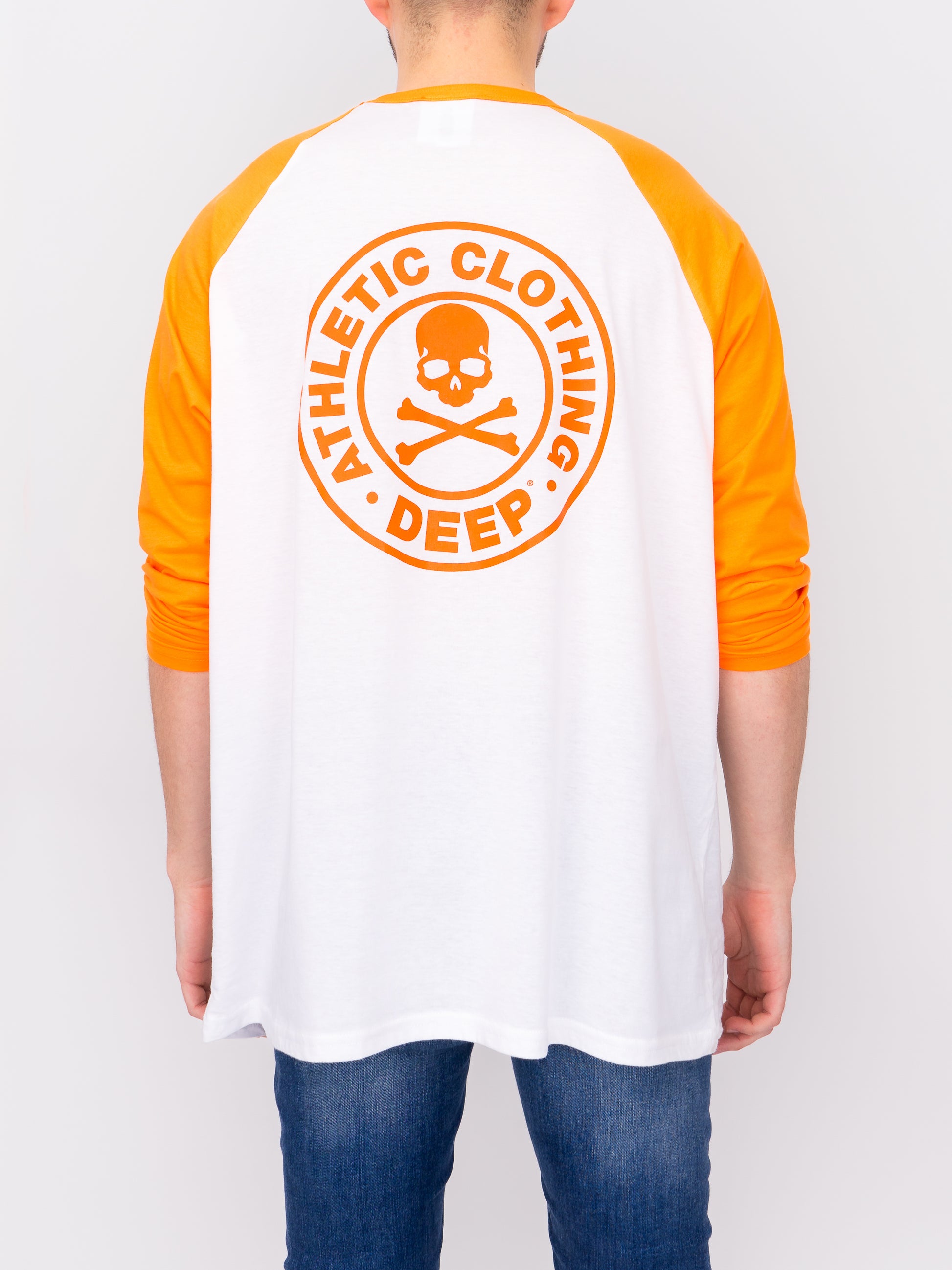 Athletic Baseball T-Shirt - Orange - DEEP Clothing