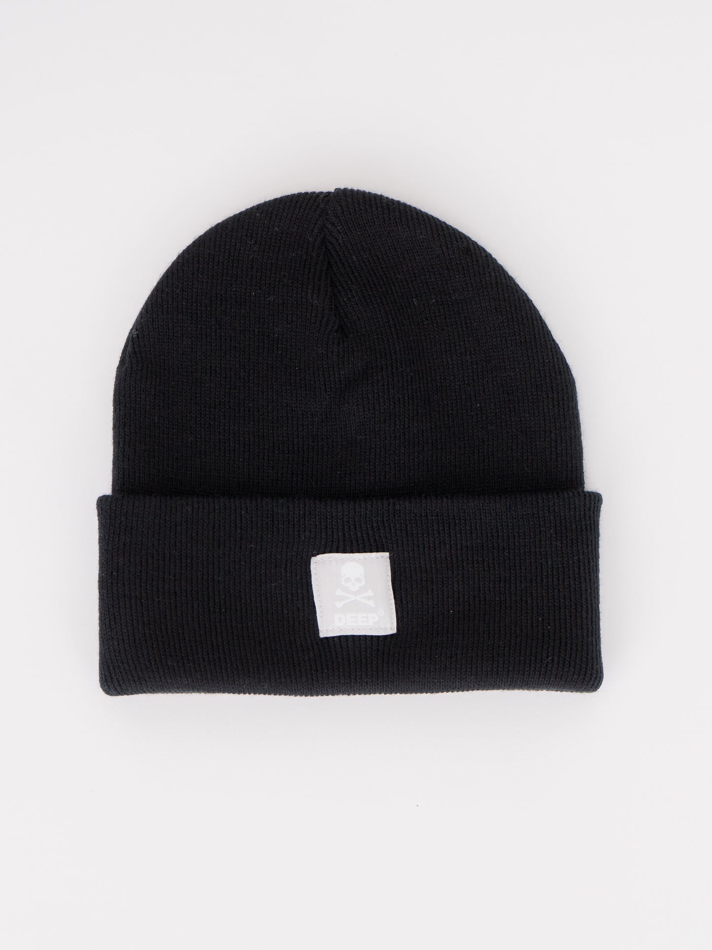 Crossbones Beanie Hat - White - DEEP Clothing