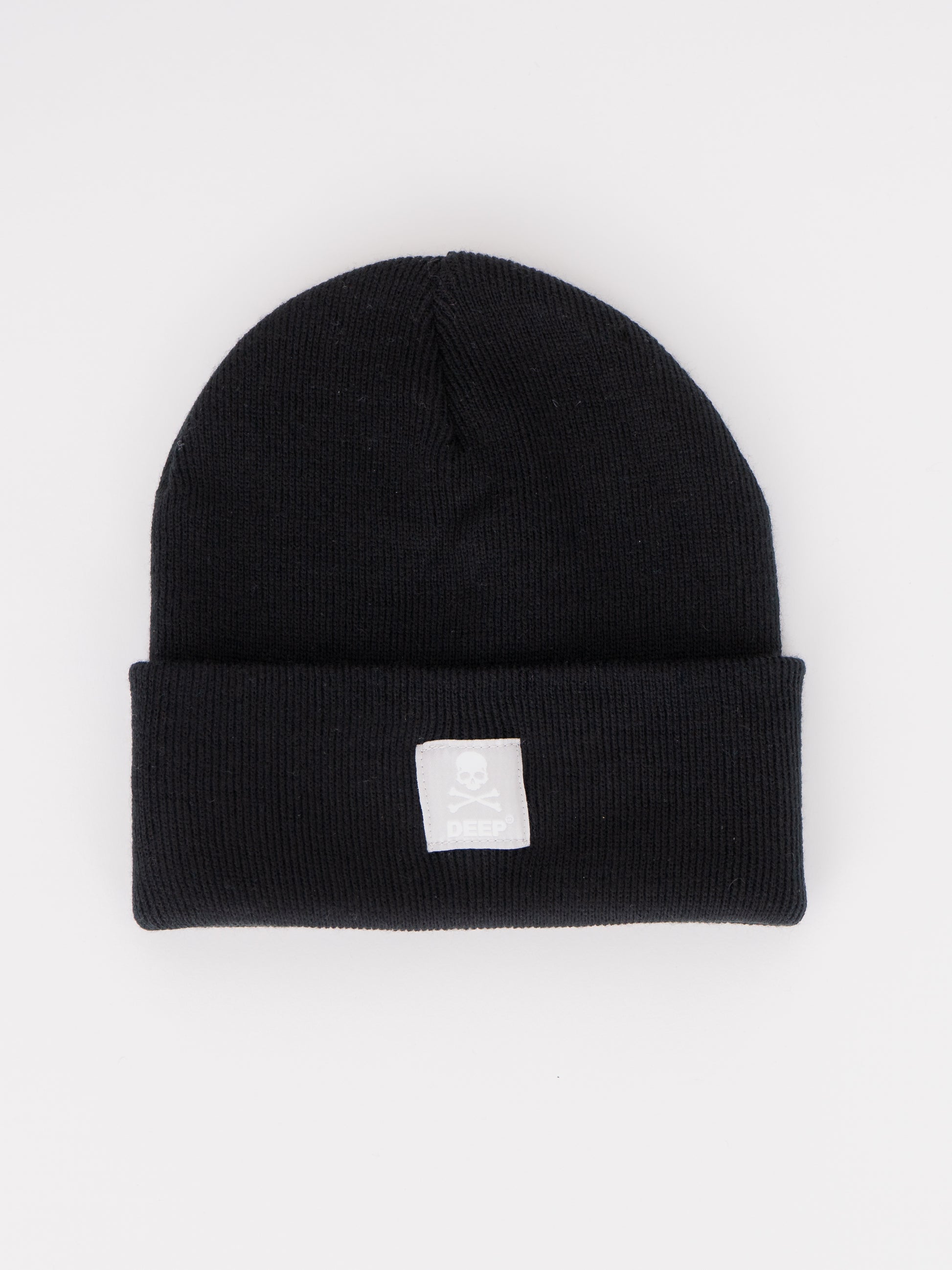 Crossbones Beanie Hat - White - DEEP Clothing