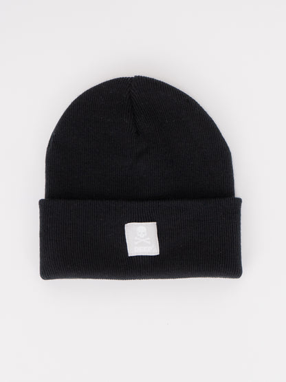 Crossbones Beanie Hat - White - DEEP Clothing