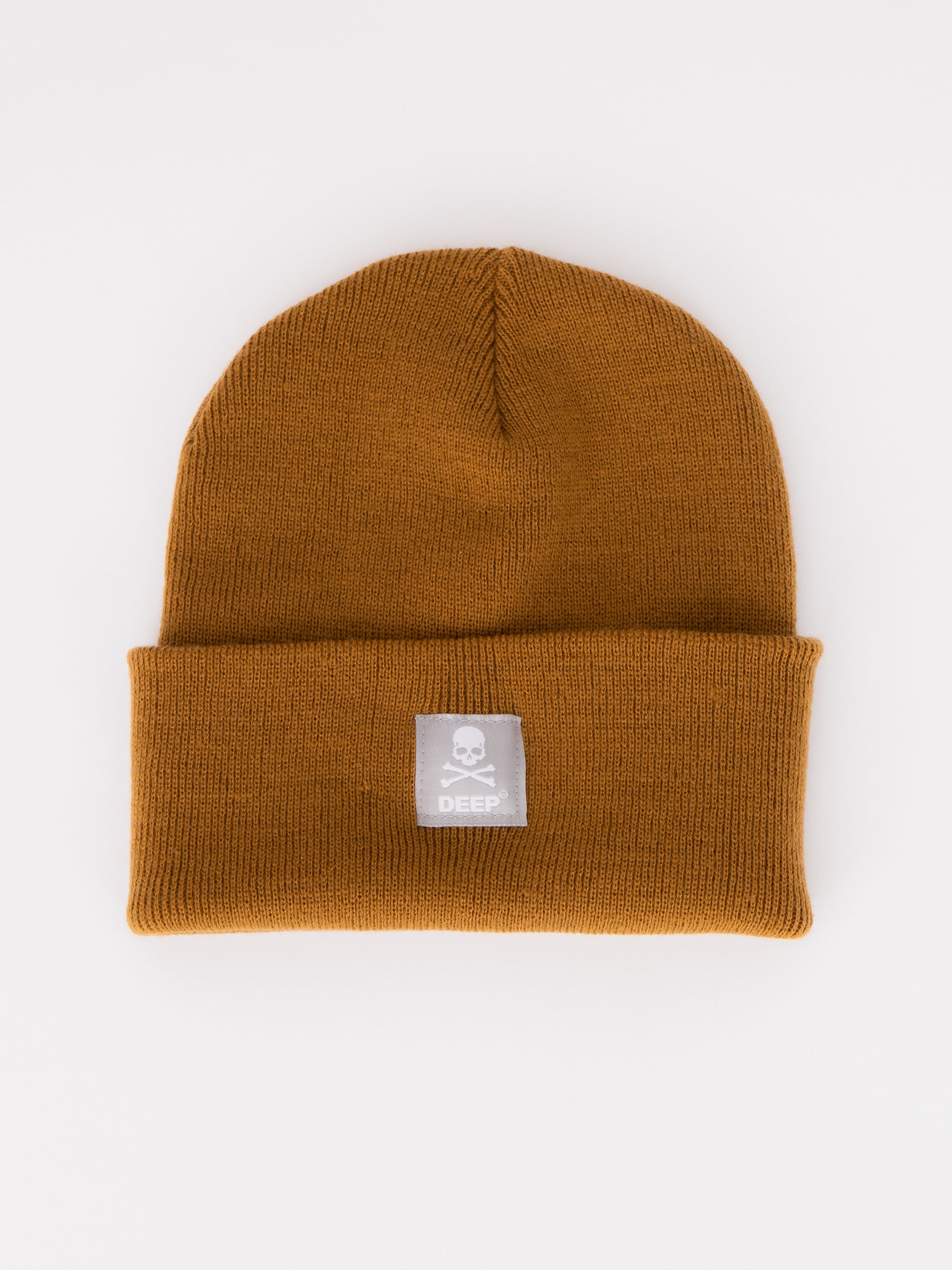 Crossbones Beanie Hat - Caramel - DEEP Clothing