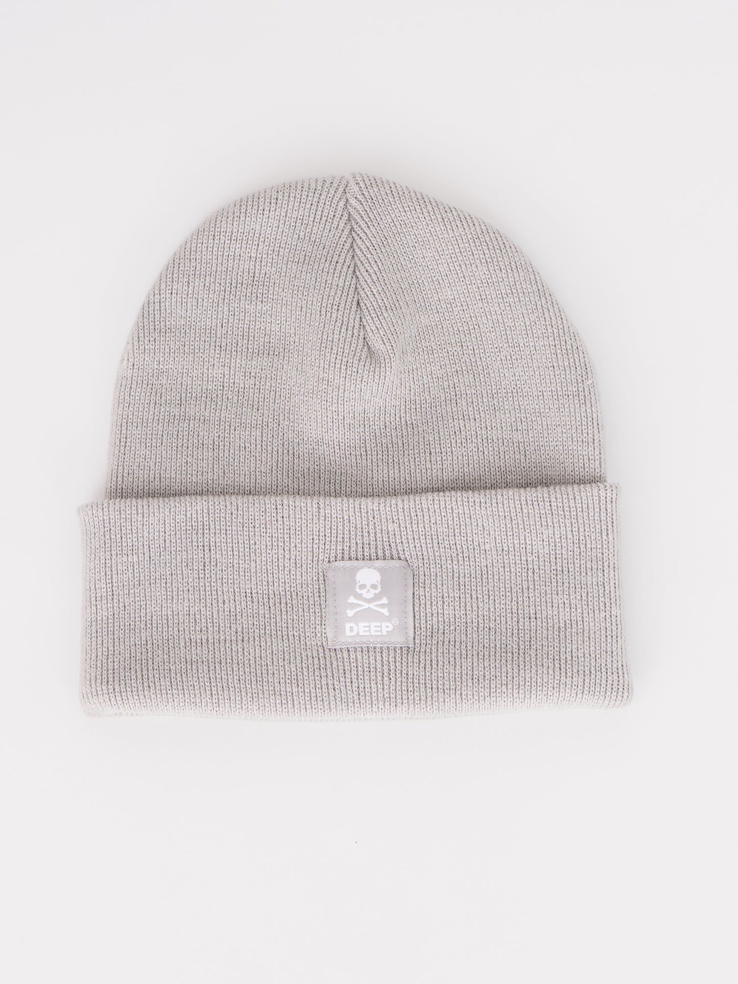 Crossbones Beanie Hat - Grey - DEEP Clothing
