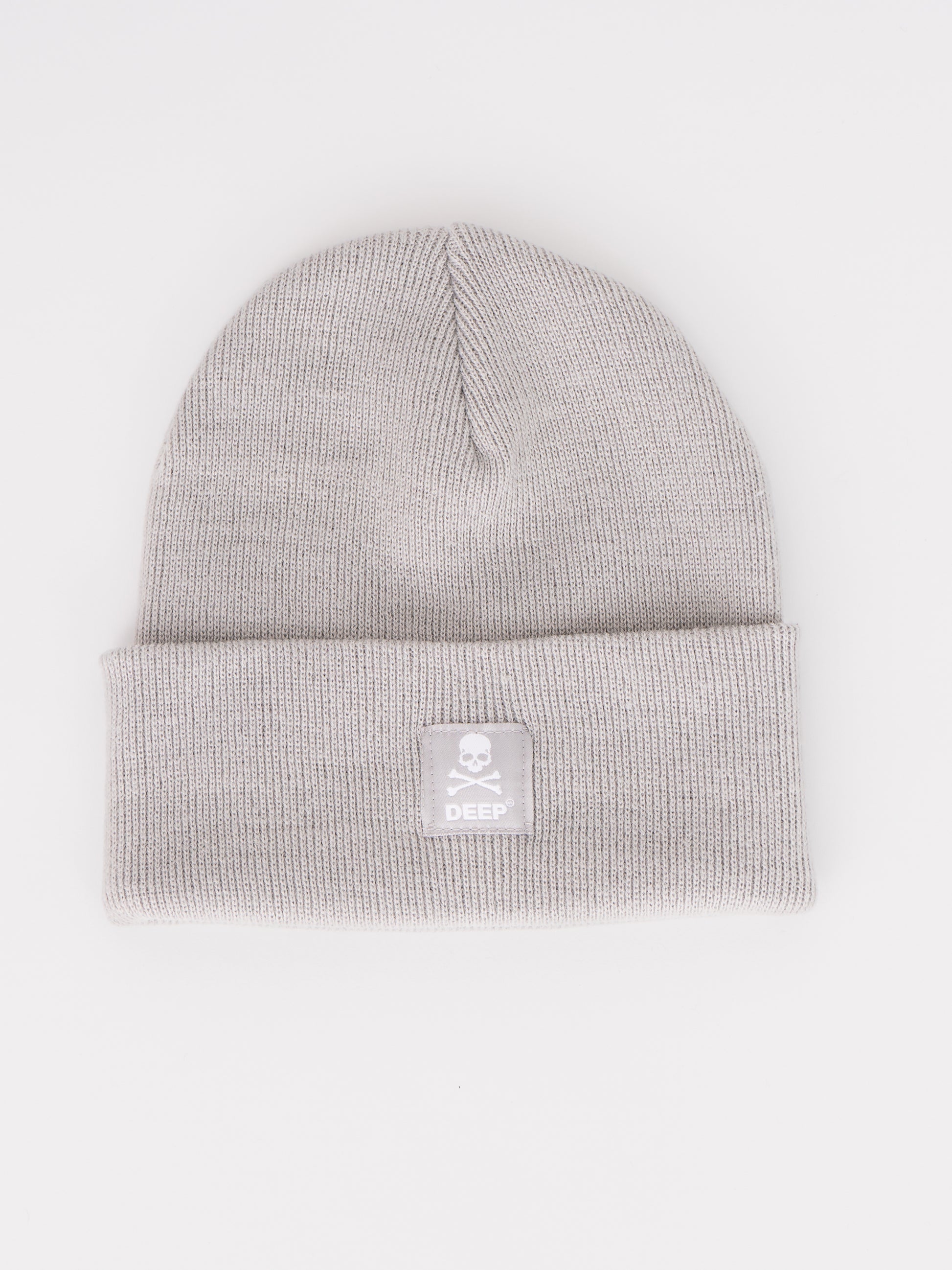 Crossbones Beanie Hat - Grey - DEEP Clothing