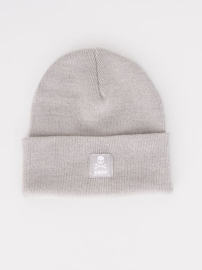 Crossbones Beanie Hat - Grey - DEEP Clothing