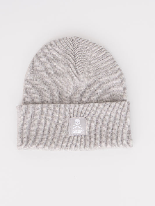 Crossbones Beanie Hat - Grey - DEEP Clothing