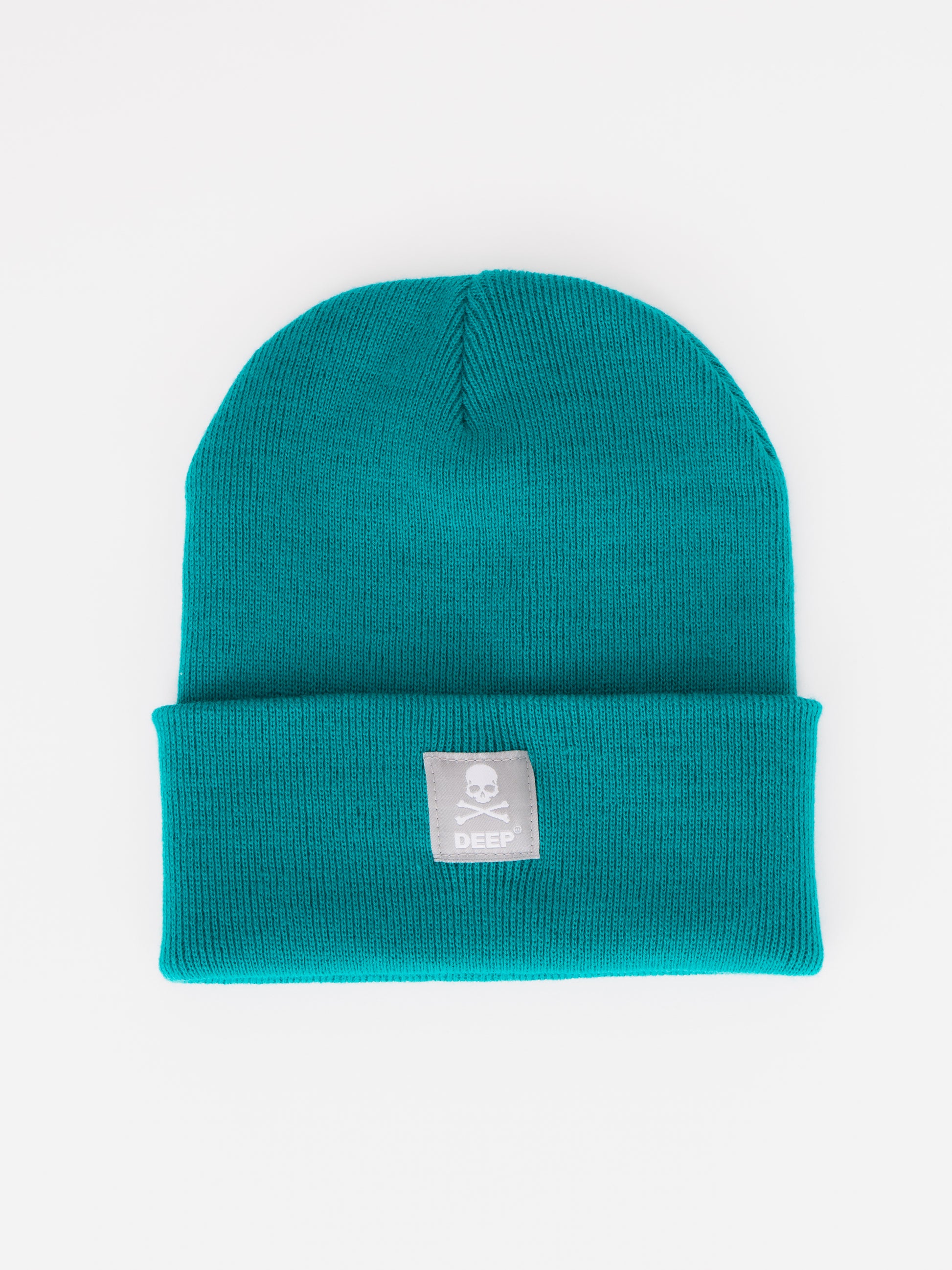 Crossbones Beanie Hat - Jade Green - DEEP Clothing