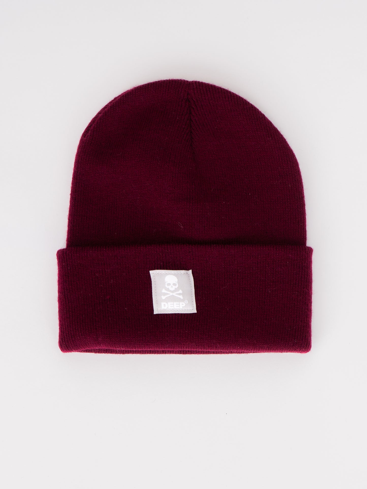 Crossbones Beanie Hat - White - DEEP Clothing