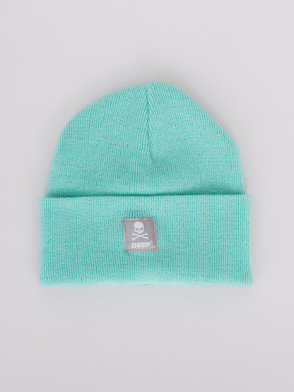 Crossbones Beanie Hat - Mint Green - DEEP Clothing