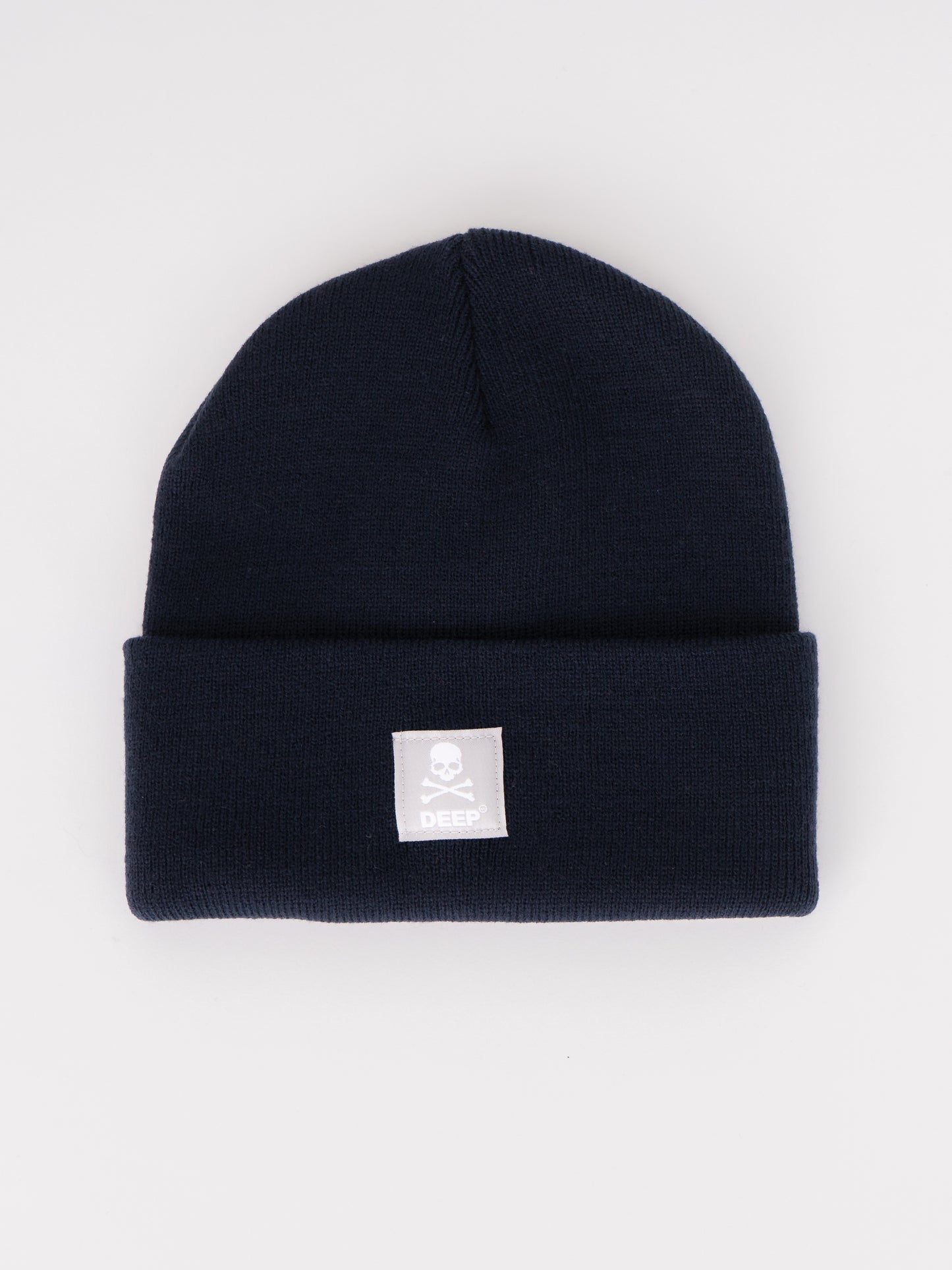 Crossbones Beanie Hat - French Navy - DEEP Clothing