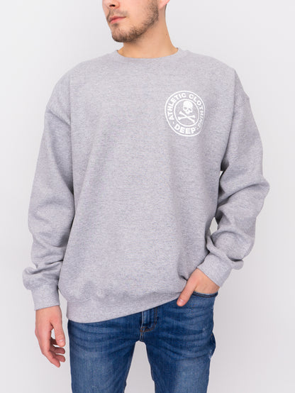 Athletic Crew Neck Sweatshirt - Sports Grey - DEEP Clothing