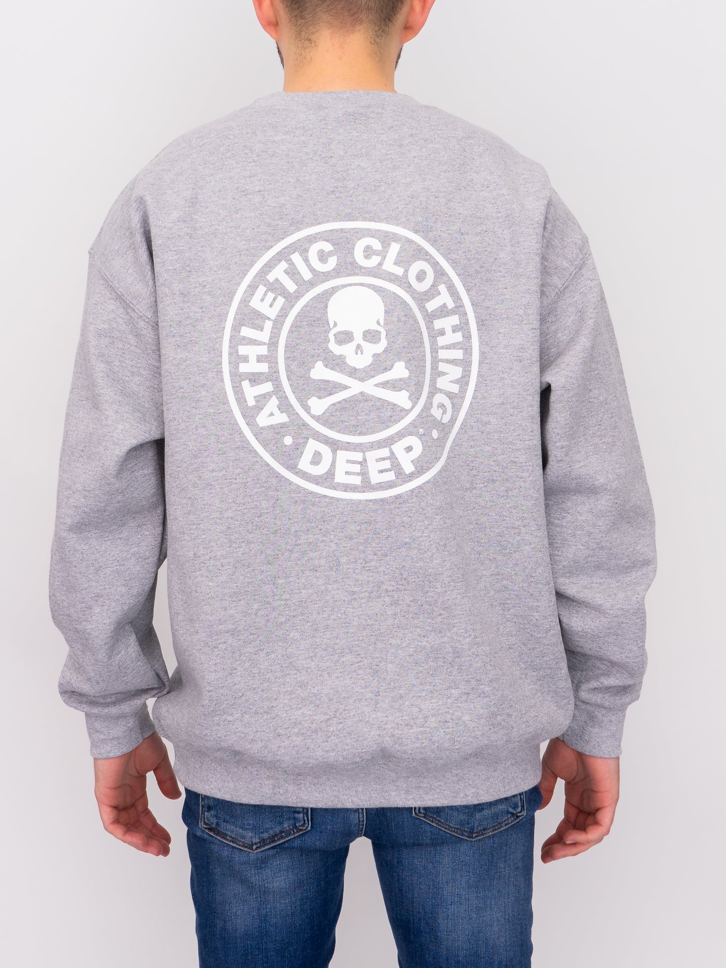 Athletic Crew Neck Sweatshirt - Sports Grey - DEEP Clothing