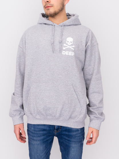 Crossbones Hooded Sweatshirt - Sport Grey - DEEP Clothing