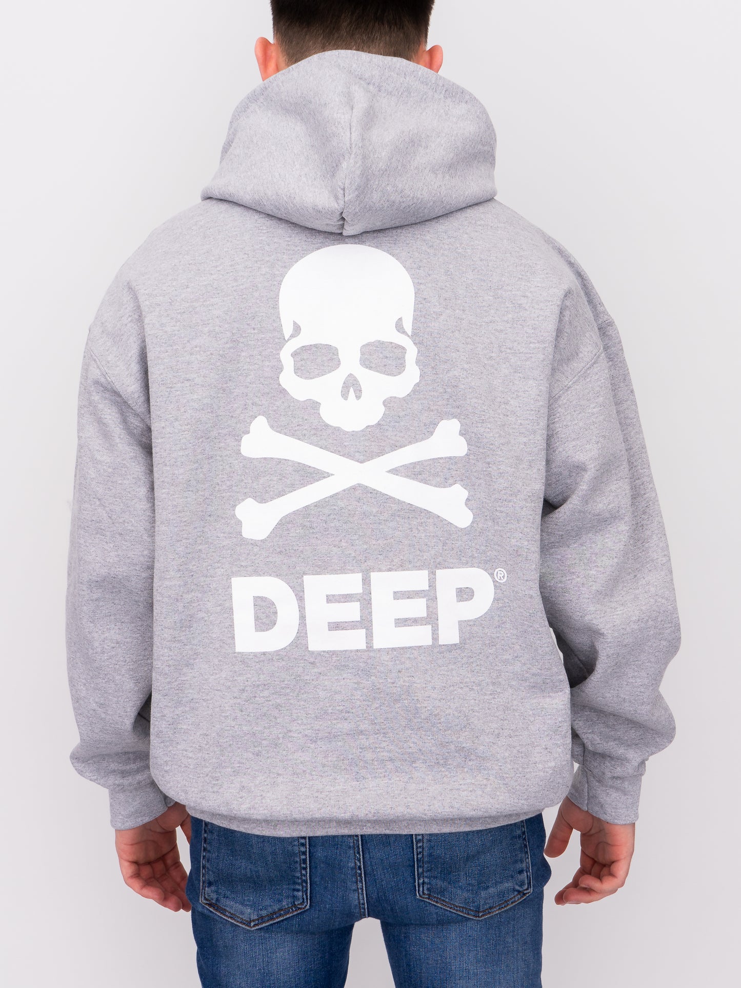 Crossbones Hooded Sweatshirt - Sport Grey - DEEP Clothing
