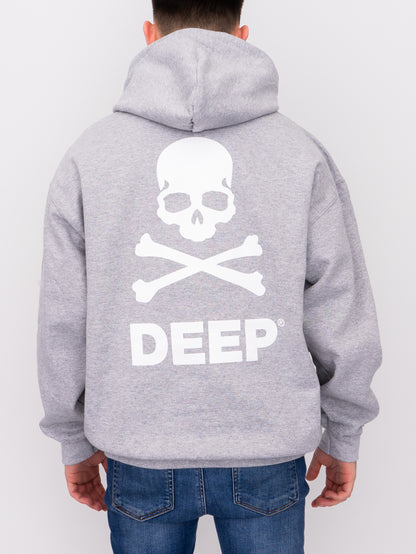 Crossbones Hooded Sweatshirt - Sport Grey - DEEP Clothing