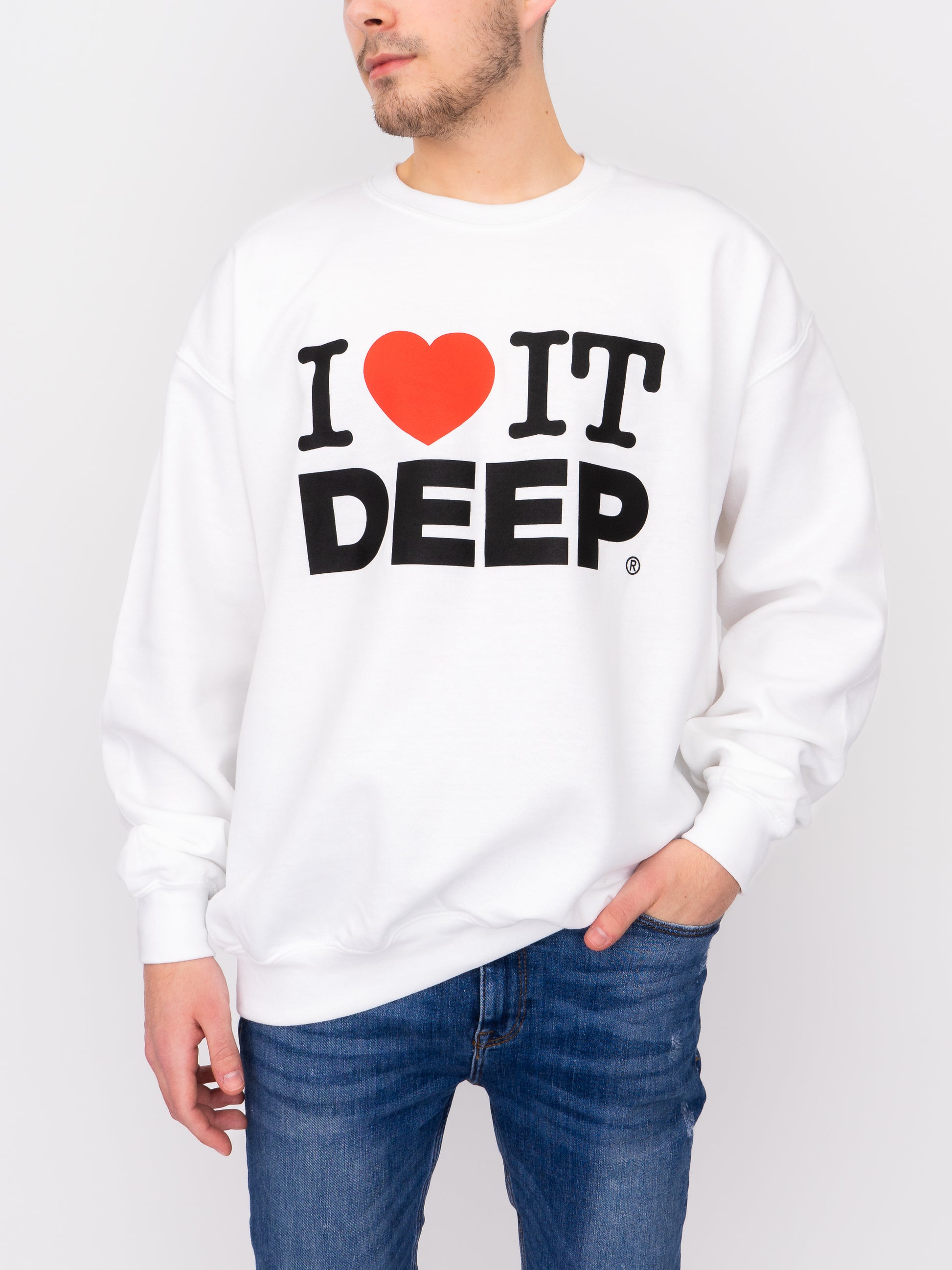 Crew Neck Sweatshirt - I ❤️ it DEEP - DEEP Clothing