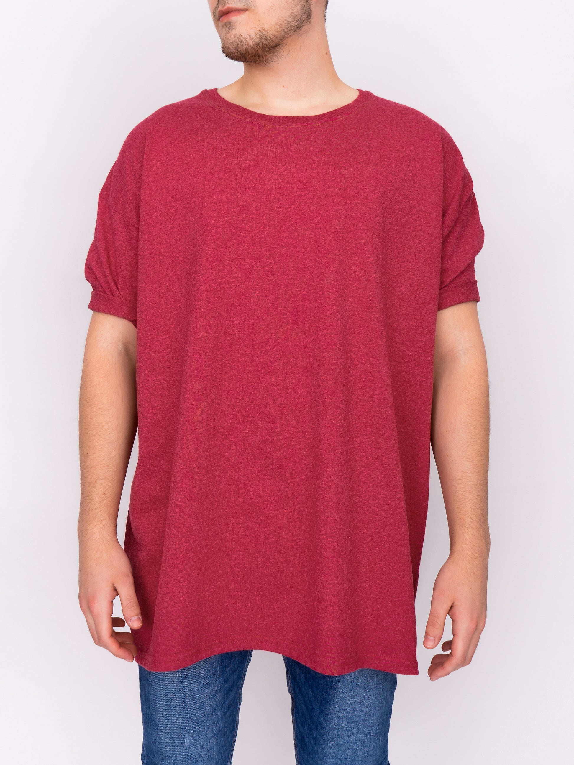 Oversize T-Shirt - Heather Cardinal - DEEP Clothing