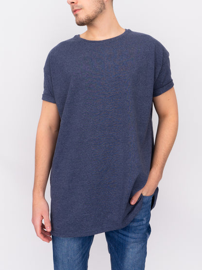 Oversize T-Shirt - Heather Navy - DEEP Clothing