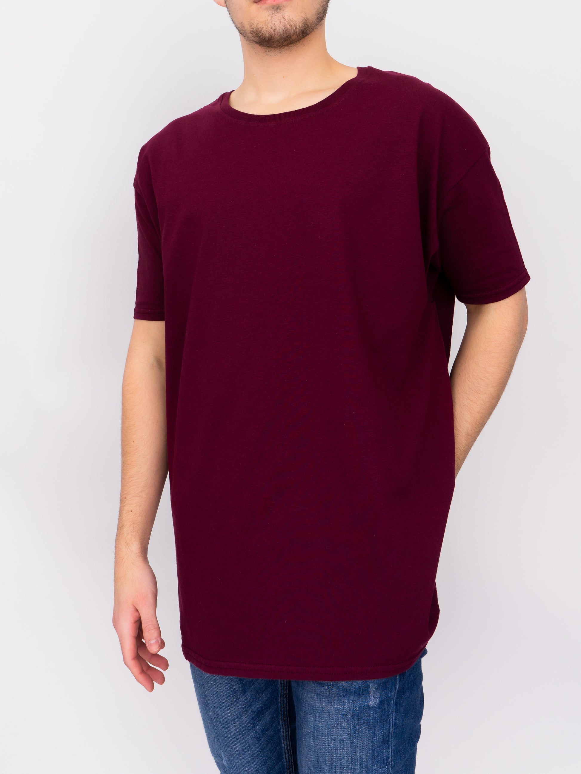 Oversize T-Shirt - Maroon - DEEP Clothing