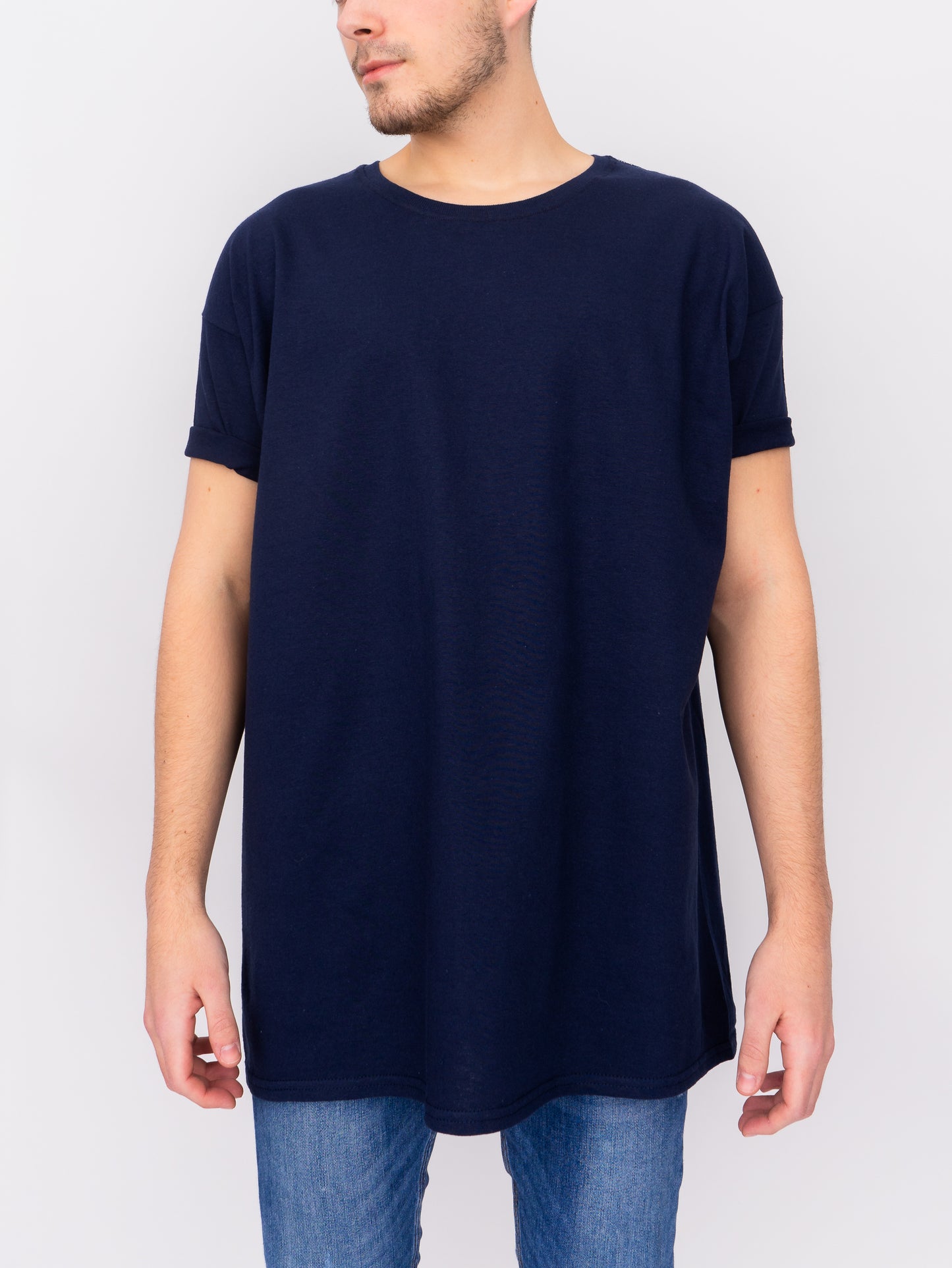 Oversize T-Shirt in Navy Blue - DEEP Clothing